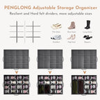 Adjustable Storage Bins for Closet, Wardrobe Clothes Organizer, Shoe Bin, Shoe Organizer, Toys, Closet Storage Solution with Clear Window (Felt Grey 32Pairs, 32Pairs)