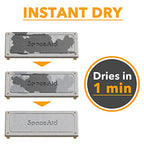 SpaceAid DryingNeat Sink Organizer, Instant Dry Sink Caddy Organizers, Kitchen Sponge Soap Holder Dispenser, Countertop Fast Drying Rack (Bamboo Feet, Gray) - color: Gray