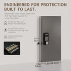 WeHere 48-Key Smart Key Lock Box Wall Mount – Commercial Key Cabinet with App, Keypad, Bluetooth & WiFi Unlock (Sold Separately), Access Log Tracking, Key Management System for School, Rental, Office - size: 48 Key Box (Smart)