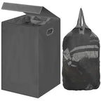 Simple Houseware Foldable Laundry Hamper Basket with Lid and Removable Bag, Dark Gray - color: Dark Grey