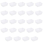 Sterilite 16058024 Mini Storage Tray, White, 24-Pack