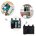 Bedside Storage Bag, Multiple Pocket Hanging Organizer with Adjustable Fasteners Space Saving Bedside Caddy for Bunk Hospital Beds Dorm Bed Rails