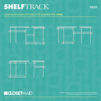 ClosetMaid ShelfTrack Wire Closet Organizer System, Adjustable from 5 to 8 Ft., with Shelves, Clothes Rods, Hardware, Durable Steel, White - color: White, size: 5 to 8 ft