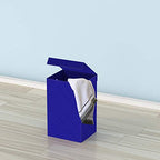 Simple Houseware Foldable Laundry Hamper Basket with Lid, Dark Blue - color: Dark Blue