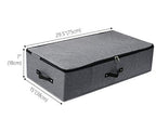 AMJ 29.5"*15"*7", Rigid Under Bed Garment Storage Bins, Folding & Washable, Soft Zip Lid, Black Gray - color: Black Gray, size: 29.5 x 15 x 7“