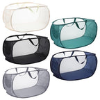 5 Pack Pop-Up Mesh Laundry Basket,5 Colors Pop Up Mesh Hamper,Open Laundry Baskets with Durable Handle Plastic Clothes Baskets for Home College Dorm Travel