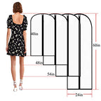 Clear Suit Bags for Closet Storage,40" Garment Bag for Storage,12 pack Garment Bags for Hanging Clothes,Breathable Lightweight Dust Proof Cover with Study Full Zipper for Coats,Jackets - size: 12pcs 24'' x 40''
