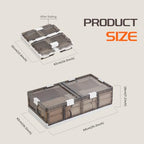 Under Bed Storage Containers with Wheels - Stackable, Foldable Plastic Storage Boxes with Lids for Clothes, Shoes, Blankets - Perfect for Bedroom Organization and Dorms (1 Pack-25.2''x16.5''x7.1'') - size: 1 Pack-25.2''x16.5''x7.1''