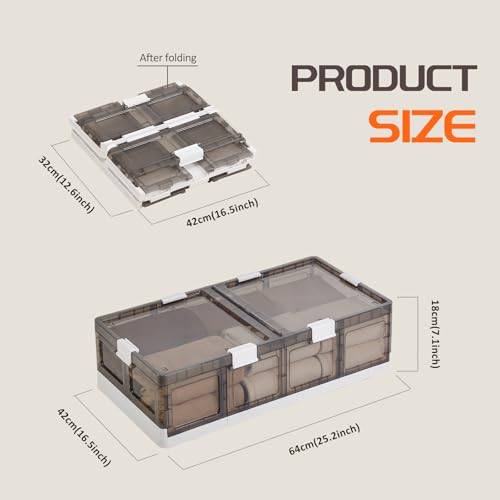 Under Bed Storage Containers with Wheels - Stackable, Foldable Plastic Storage Boxes with Lids for Clothes, Shoes, Blankets - Perfect for Bedroom Organization and Dorms (2 Pack-25.2''x16.5''x7.1'') - size: 2 Pack-25.2''x16.5''x7.1''