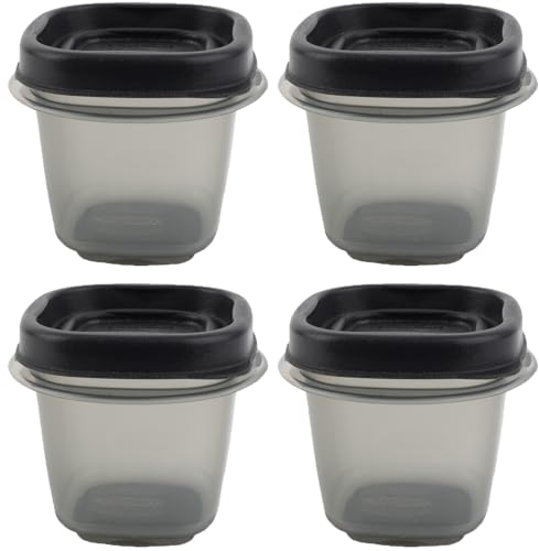 Bundle Food Storage Container Set, Easy Find Lids with Chalk Pen And Chalk Labels (Silver, Half Cup Pack of 4) - color: Silver, size: Half Cup Pack of 4