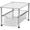 Simple Houseware Chrome Metal Stackable Storage Rack, 16.75 in L x 10.8 in W x 10.25 in H - color: Chrome