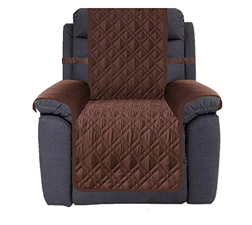 Ameritex Waterproof Nonslip Recliner Cover Stay in Place, Dog Chair Cover Furniture Protector, Ideal Recliner Slipcovers for Pets and Kids (Chocolate, 30'') - color: Chocolate, size: 30"