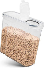 4 Pack Airtight Cereal & Dry Food Storage Container - BPA Free Plastic Kitchen and Pantry Organization Canisters for, Flour, Sugar, Rice, Nuts, Snacks, Pet Food & More (4L, 16.9 Cup, 135.5 Ounce