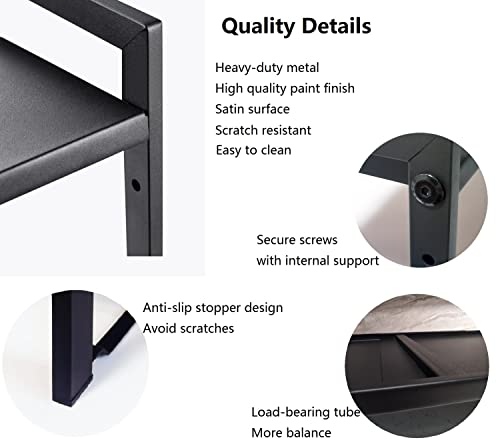 Expandable Cabinet Shelf Organizer 16-26" L Stackable Kitchen Counter Shelf Sink Rack Countertop Storage Black (Wide 10.6”D) - color: Black, size: 10.6"D (wide) - 1 Pack