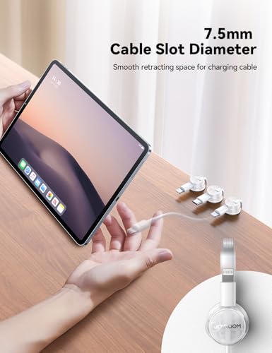 9 Pack Magnetic Cable Clips [Cable Smooth Adjustable] Cord Holder, Under Desk Cable Management, JOYROOM Adhesive Wire Holder Keeper Organizer for Home Office Desk Phone Car Wall Desktop Nightstand - color: Clear