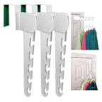 Wonder Hanger Over The Door 3-Pack Organizer for Clothes Hangers, Space-Saving Cascading Hanger Hooks, White - size: 3-Pack