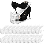 Shoe Slots Organizer，20 Pack Clear Shoe Stackers for a Pair of Shoes,Adjustable Shoe Rack with Three Levels，Shoe Storage Shoe Space Saver - size: 20pack