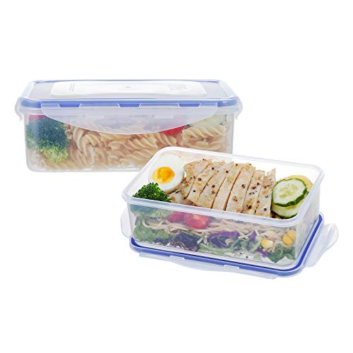 KIGI Reusable Meal Prep Containers with Lids, Airtight Food Storage Containers Set, Leak-proof for Food, Microwave, Freezer & Dishwasher Safe, 38.9Oz / 4.8 Cup, 4 Piece Set - size: 4.8 cup (4-Piece)