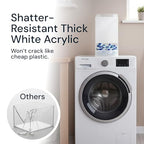SimplyImagine Acrylic Laundry & Dishwasher Pod Dispenser - Large White Acrylic, 2 Lids - Wall-Mount Or Countertop Gravity Feeder - Laundry Room Organization & Storage for Laundry Pods