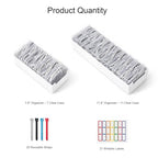 KUGUA 2 Pack Cable Organizer Box Set with 7 and 11 Clear Cases for Charging Cables, Chargers, Earphones and Small Accessories, Includes Cable Ties and Labels for Home, Desk and Drawer