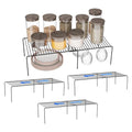 Expandable Storage Shelf, Pantry Organizers and Storage, Adjustable Rustproof Metal Wire Spice Rack, Space Saver Kitchen Storage Shelves for Pan, Pot, Countertop, Drawer, Fridge, Set of 4, Black - size: 4Pack-Black-13.5-23 x 10 inch
