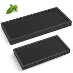Bathroom Counter Tray,EG-SIPRO High-Grade Thickened Silicone Bathroom Vanity Tray,Shatterproof Durable Rectangle Bathroom Tray Soap Dispenser Tray for Bathroom Countertop - color: Black, size: 7.8" x 3.9" x 0.8" + 10.6" x 5.1" x 0.8"