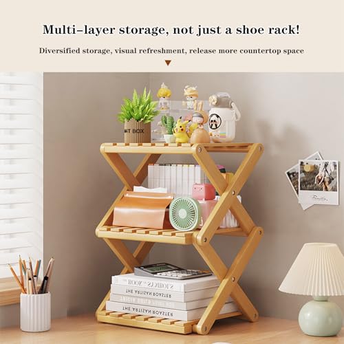 Small Shoe Rack, 3 Tier Portable Folding Shoe Storage Rack, Without Installation, Mini Free Standing Shoe Rack for Camping, Corridors, Bedrooms Living Room Corner and Small Spaces - size: 3 layer