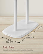 VASAGLE Coat Rack, Free Standing Coat Stand, Hall Coat Tree with 8 Hooks and Storage Shelf, 67.2 Inch Tall, for Coats, Hats, Bags, for Entryway, Hallway, Bedroom, Cloud White URCR040W01 - color: Cloud White, style: rectangular tray