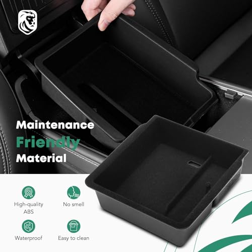 YHTAUTO Armrest Upper Tray Fit for Tesla Model Y Juniper 2025 2026 (Premium & Performance), Tesla Model 3 Highland 2024 2025 2026, Center Armrest Storage Box with Sunglass Holder Car Accessories - style: 1PC Armrest Upper Tray