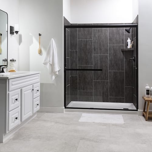 Palisade Vinyl Waterproof Corner Shower Shelf in Ashen Slate - color: Ashen Slate