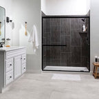 Palisade Vinyl Waterproof Corner Shower Shelf in Ashen Slate - color: Ashen Slate