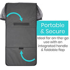Vive Bedside Caddy - Bed Hanging Organizer - Storage Bag Shelf for College Dorm, Bedroom, Couch, Bunk - 8 Large Pockets with Charger Slots for Men and Women - Slides Under Mattress - Handle for Travel