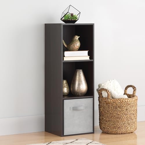 Whitmor 3 Cube Bookcase, 3 Tier Stackable MDF Bookself, Open Storage Display Organizer, Storage Cabinet for Living Room, Bedroom, Home, Office, 12.2" L x 11.7" W x 35.6" H, Espresso - color: Espresso, size: 3 Cube, 12.7"L x 11.7"W x 35.5"H