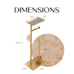 Day Moon™ - Toilet Paper Holder - Modern Roll Holder for Bathroom - 1 Pack - Free Standing - with Shelf, Gold - color: Gold, size: Free Standing 1 Pack