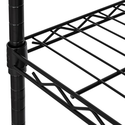 Seville Classics Solid Steel Wire Shelving Storage Unit Adjustable Shelves Organizer Rack, for Home, Kitchen, Office, Garage, Bedroom, Closet, Black, 5-Tier, 30" W x 14" D (NEW Model) - color: Black, size: 5-Tier, 30" W x 14" D (NEW MODEL)