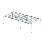 Redrubbit Expandable Metal Rustproof Kitchen Counter & Cabinet Shelf, Chrome, 1 Shelf, Modern Style, Kitchen Storage & Organization Product Accessories - color: Chrome