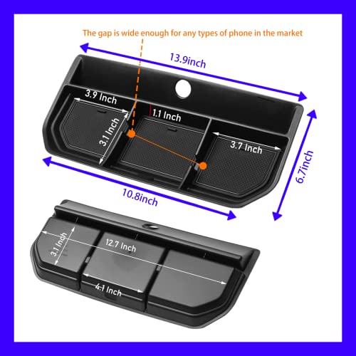 2024 2023 F150 Center Console Dash Storage Tray for 2021 2022 2023 2024 Ford F150 Dash Center Console Tray Ford F150 2022 Accessories F150 Dashboard Storage Organizer Sunglass Holder 2023 F150 - color: 2324Dash tray
