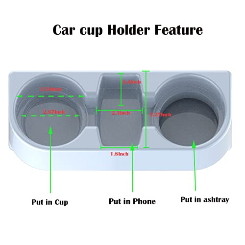 Heart Horse Cup Holder Portable Multifunction Vehicle Seat Cup Cell Phone Drinks Holder Box Car Interior Organizer (Grey) - color: Gray, size: 1 Pack