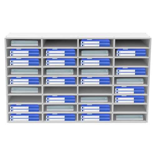 Literature Organizer 36 Compartment Office Mailbox Classroom Mailbox Organizer Wooden Mailbox Sorter Particle Board with Adjustable Shelves for Home Office and Classroom