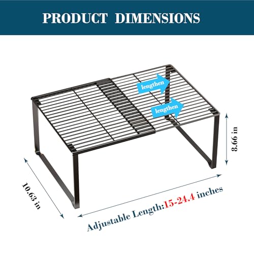 Multi-Functional Adjustable Metal Wire Shoe Rack Organizer - Stackable Shoe Storage for Closet, Extendable 15-24.4in, Retractable Entryway Shoe Cabinet Shelf (White, 1 Pack) - color: White, size: 1 Pack