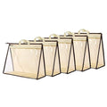 fazhongfa 5 PCS Hanging Handbag Storage Organizer Non-Woven Transparent Dust-proof Homewares Purse Wallet Closet Storage Bag with Zipper and Handle (XL) - size: XL