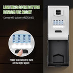 Key Lock Box for Outside with Light Up Dials - Sturdy Waterproof Combination Key Holder Wall Mount Key Storage Box for House Keys- Resettable Code Safe Security Outdoor LockBox Large Capacity