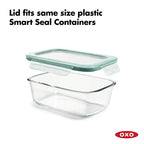 OXO Good Grips 8 Cup Smart Seal Airtight Glass Rectangle Container - size: 8 Cup, style: Glass