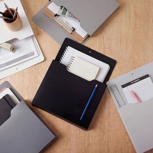 Fuutreo 6 Pcs Magnetic Wall File Organizer Magnetic Wall File Holder Refrigerator Magazine Holder for Mail Letters Paper(Achromatic Colors,Vertical-large) - color: Achromatic Colors, size: Vertical-Large