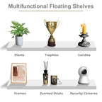 Sorbus Floating Shelves for Wall - 35 Inch Long Bathroom Shelves, Wall Decor for Bedroom, Kitchen, Living Room & Book Storage - Mounted Floating Shelf with Invisible Brackets (White, 2 Pack) | Long Wall Shelves, for Bedroom, Kitchen, Living Room, Bathroom