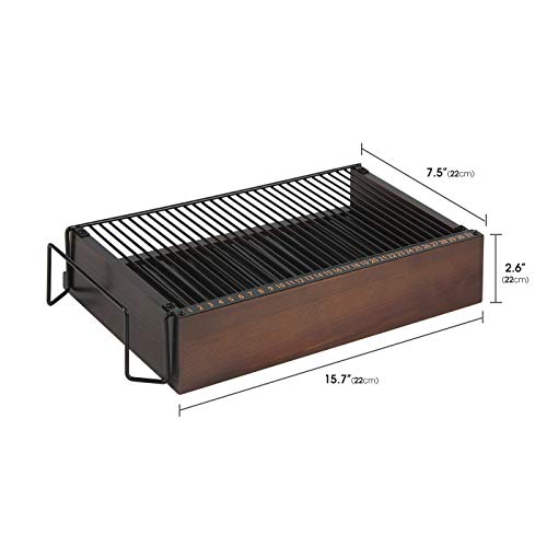 JACKCUBE Design Wood Monthly Office Desktop Bill & Mail & File Organizer Storage with Steel Divider Holder 31section, Entryway or Printer table Living room Kitchen (MK487A)