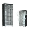 Wire Rack Cover 40"W x 18"D x 72"H – Heavy Duty Waterproof Dustproof Shelving Cover with Clear PVC Front & T-Zipper, Black Oxford Storage Organizer for Home, Laundry or Basement (No Shelves) - size: 40"Wx18"Dx72"H