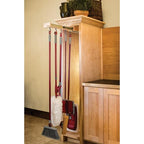Rev-A-Shelf 22" Pullout Kitchen Cabinet Pantry Organizer with 7 Hanging Hooks with Ball Bearing Slide System, Maple Wood, GLD-W22-SC-7