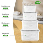 Freshmage Fruit Storage Containers for Fridge with Removable Colander, Airtight Food Storage Container, Dishwasher Safe Produce Saver for Refrigerator, Keep Berry Fruit Fresh Longer 4 pcs Small Clear - size: Small