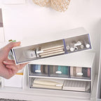 Desk Organizer-Stackable Storage Drawers, Desk Drawer Organizer Perfect For Collection Small Item/Cosmetic Office Supplies - 2 drawers (White) - size: 9*6.5*2inch - 2 Compartment